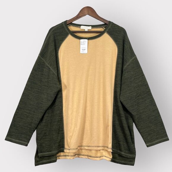 Suzanne Betro Weekend Sweatshirt Women XL Multicolor Contrast Panel NWT‎ Z60 - Picture 1 of 13